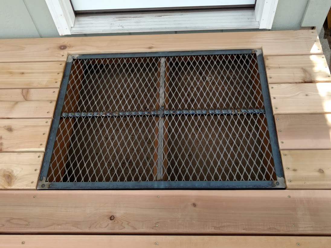 Metal grate deck best sale